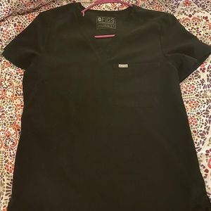 Figs Medium Black one pocket scrub top